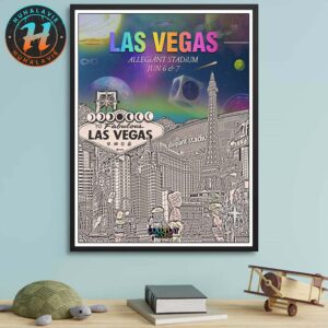 Coldplay Las Vegas Nevada Show Poster On June 6 And 7 At Allegiant Stadium Music Of The Spheres Tour 2025 Home Decor Poster Canvas