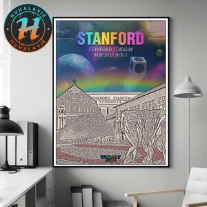 Coldplay Poster Stanford CA At Stanford Stadium On May 31 And June 1 Music Of The Spheres Tour 2025 Home Decor Poster Canvas