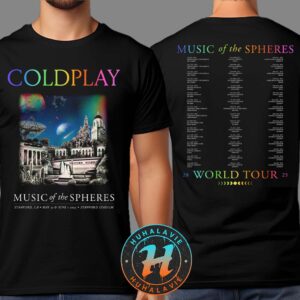 Coldplay Stanford CA Music Of The Spheres Limited Edition Tour Tee At Stanford Stadium On May 31 And June 1 2025 Two Sided T-Shirt