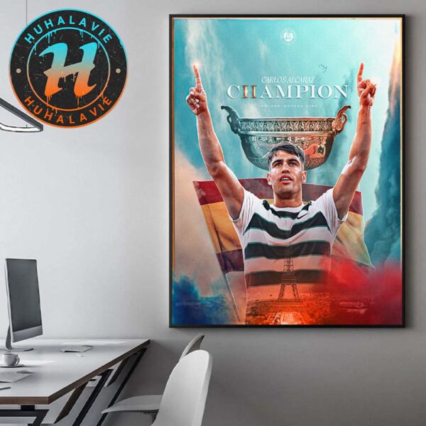 Congrats Carlos Alcaraz Named To Champions 2025 Roland-Garros Home Decor Poster Canvas