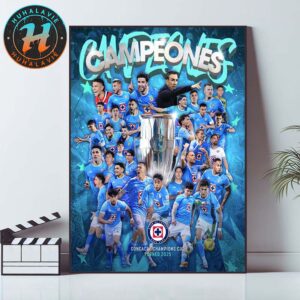 Congrats Cruz Azul Football Campeones Concacaf Champions Cup Torneo 2025 Home Decor Poster Canvas