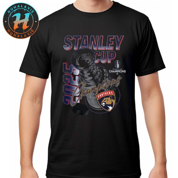 Congrats Florida Panthers 2025 Stanley Cup Champions NHL Arch Black Unisex T-Shirt