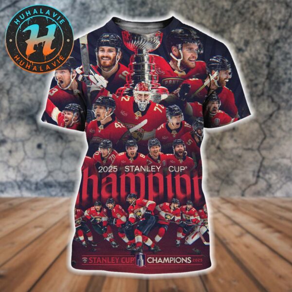 Congrats Florida Panthers Back-To-Back 2025 Stanley Cup Champions All Over Print Shirt
