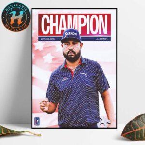 Congrats JJ Spaun Is A Major US Champion 2025 Home Decor Poster Canvas