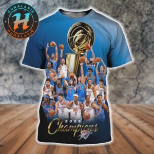 Congrats Oklahoma City Thunder Named To NBA Champions 2024-25 All Over Print Shirt