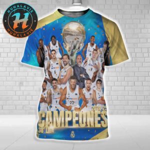 Congrats Real Madrid Baloncesto 2024-25 Campeones 38a Liga All Over Print Shirt