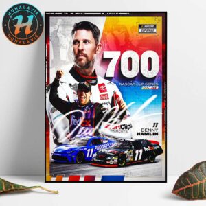 Congratulations To Denny Hamlin On 700 Career Nascar Cup Series Starts Home Decor Poster Canvas