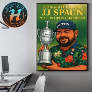 Congratulations To JJ Spaun The 2025 US Open Champion At Oakmont Home Decor Poster Canvas