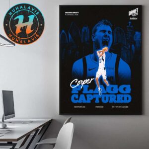 Cooper Flagg Select By Dallas Mavericks With The 1st Overall Pick 2025 NBA Draft Home Decor Poster Canvas