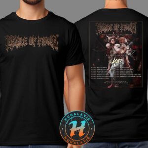 Cradle Of Filth The Screaming Of The Americas Tour 2025 Dates List Kicks Off In Limeira BR On August 21 Two Sided Print T-Shirt