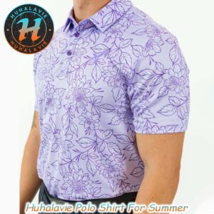 Dahlia Drive Flower Pattern Vacation YATTA Golf Polo Shirt