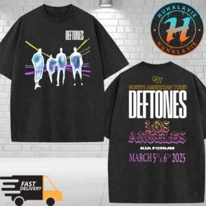 Deftones Los Angeles Kia Forum Merch Tee On March 5 And 6 North American Tour 2025 Washed T-Shirt