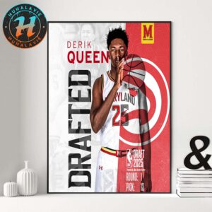 Derik Queen Select By Atlanta Hawks With The Round 1 Pick 13 In NBA Draft 2025 Home Decor Poster Canvas