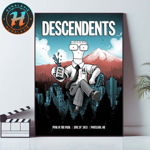 Descendents Portland OR Music Poster At Punk In The Park On June 28th 2025 Home Decor Poster Canvas