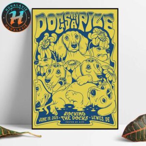 Dogs In A Pile Music Poster In Lewes DE At Rocking The Docks On June 19 2025 Home Decor Poster Canvas