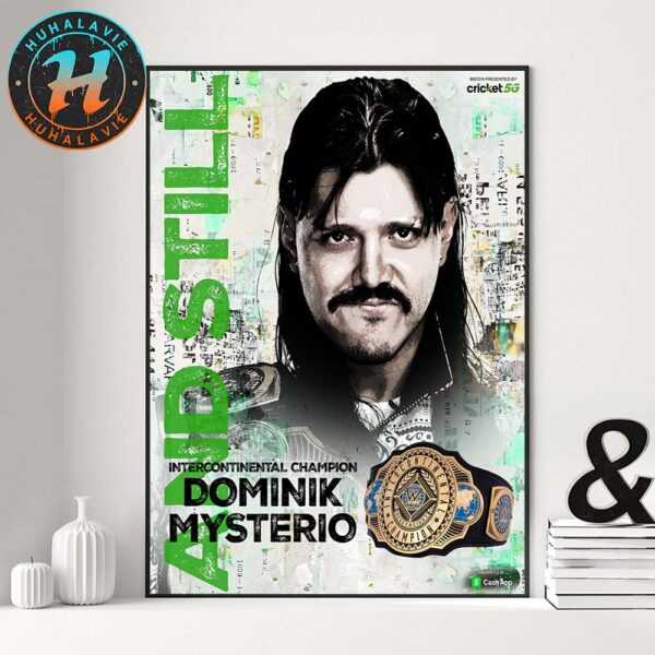 Dom Mysterio And Still Intercontinental Champion 2025 WWE Money In The Bank Home Decor Poster Canvas