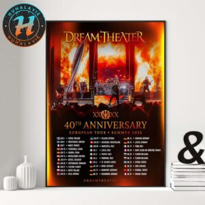 Dream Theater 40th Anniversary Summer 2025 European Tour Cities List Kicks Off On June 3 In Turku Finland Home Decor Poster Canvas