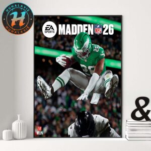 EA Sports Madden NFL 26 Cover Saquon Barkley Hurdled From Team Philadelphia Eagles Home Decor Poster Canvas