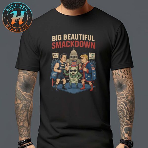 Elon Musk Vs Donald Trump Big Beautiful Smackdown Boxing Match Parody Classic T-Shirt