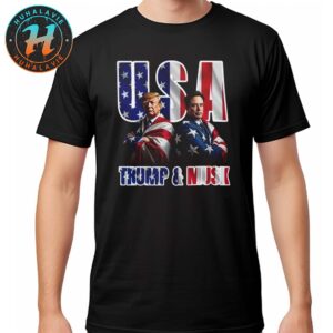 Elon Musk Vs Donald Trump USA Cover Flag American 2025 Black Unisex T-Shirt
