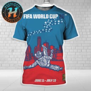 FIFA World Cup 2026 Dallas Official Host City Poster Created By Matt Cliff On June 11th-July 19th 2025 All Over Print Shirt