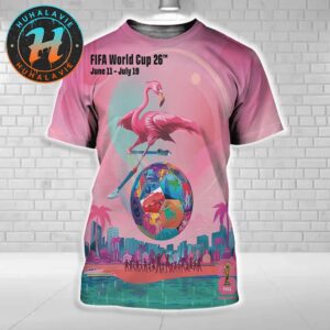 FIFA World Cup 2026 Miami Host City Poster Art By Rubem Robierb On June 11th-July 19th 2025 All Over Print Shirt
