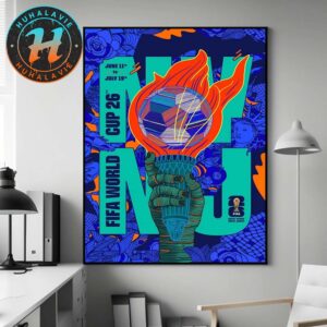 FIFA World Cup 2026 New York New Jersey Poster Art By Rodrigo Perez On June 11th-July 19th 2025 Home Decor Poster Canvas