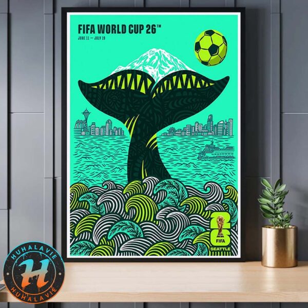 FIFA World Cup 2026 Seattle Official Host City Poster Art By Shogo Ota On June 11th-July 19th 2025 Home Decor Poster Canvas