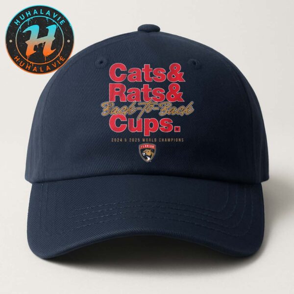 Florida Panthers Cats And Rats And 2024-2025 Back-To-Back Stanley Cup Champions Classic Cap Snapback Hat