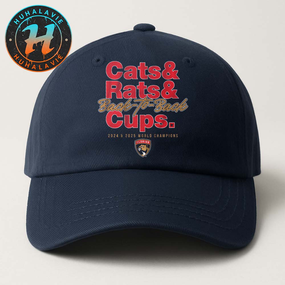 Florida Panthers Cats And Rats And 2024-2025 Back-To-Back Stanley Cup Champions Classic Cap Snapback Hat Florida Panthers Cats And Rats And 2024-2025 Back-To-Back Stanley Cup Champions Classic Cap Snapback Hat