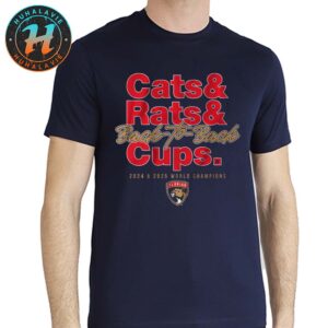 Florida Panthers Cats And Rats And 2024-2025 Back-To-Back Stanley Cup Champions Unisex T-Shirt