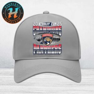 Florida Panthers NHL Named To 2025 Stanley Cup Champions Victory Arch Grey Classic Cap Snapback Hat