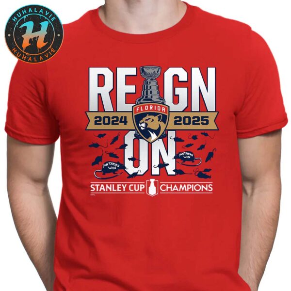 Florida Panthers Reign On 2024-2025 Back-to-Back Stanley Cup Champions Unisex T-Shirt