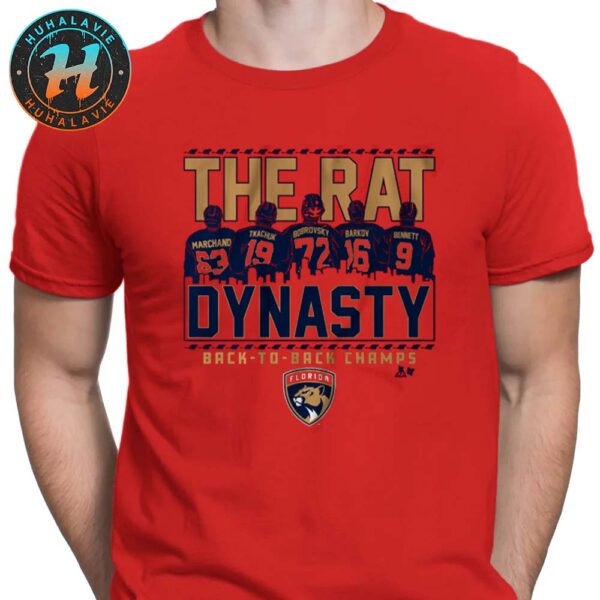 Florida Panthers The Rat Dynasty 2024-2025 Back-to-Back Stanley Cup Champions Red Unisex T-Shirt