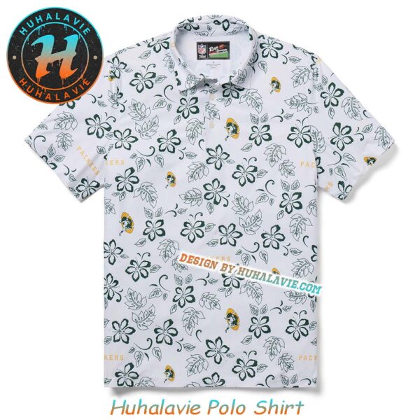 Green Bay Packers NFL Floral Pattern With Leaf Motif Pua Gift For Fan Sport Polo Shirt