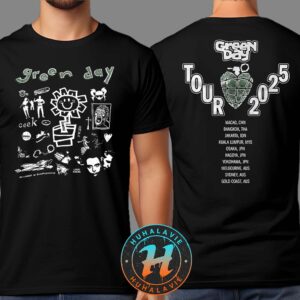 Green Day Tour 2025 Asia And Australia Tour Merch Two Sided Unisex T-Shirt