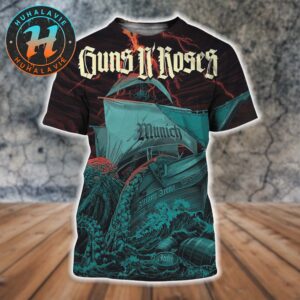 Guns N Roses Munich DE Music Poster At Allianz Arena On June 20 European And Middle Eastern Tour 2025 All Over Print Shirt