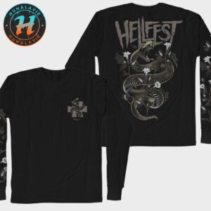 Hellfest Summer Open Air Snakes Cover 2025 Long Sleeves Black T-Shirt