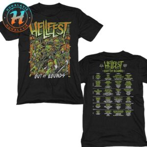 Hellfest Warzone Exclusive Out Of Bounds Lineup On June 19-22 2025 Two Sided Print Black T-Shirt