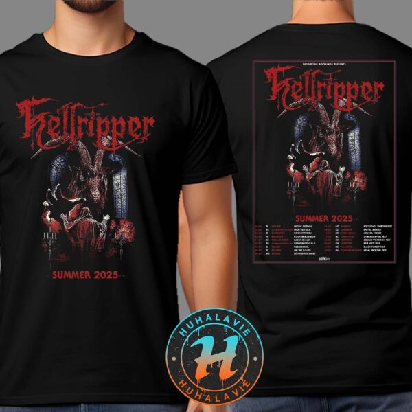 Hellripper Summer Tour 2025 Dates List Kicks Off In PL Mystic Festival On June 6 2025 Two Sided Print Unisex T-Shirt