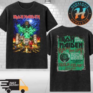 Iron Maiden Dublin Ireland Exclusive On June 25 Run For Your Lives Tour 2025 At Malahide Castle Washed T-Shirt