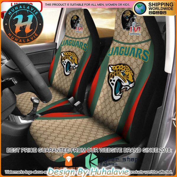 Jacksonville Jaguars NFL x Gucci Luxury Car Seat Covers