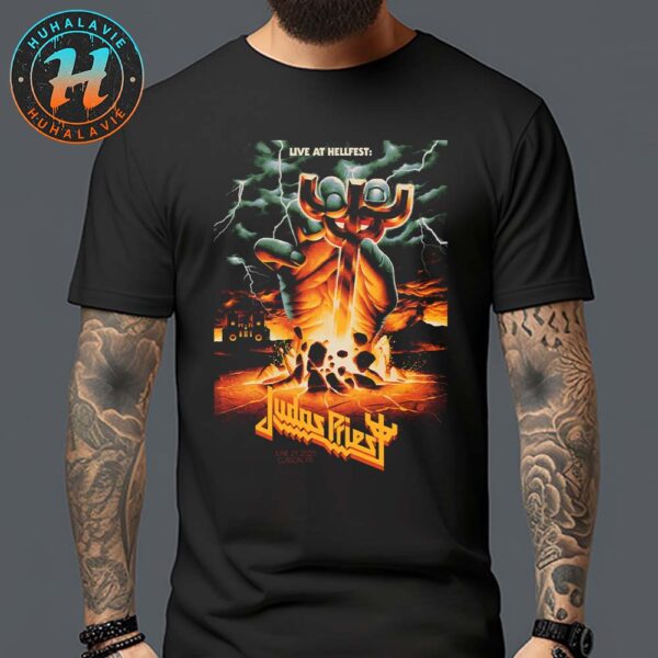 Judas Priest Hellfest Open Air Festival Concert Poster Art By Max Loffler In Clisson France On June 20 2025 T-Shirt