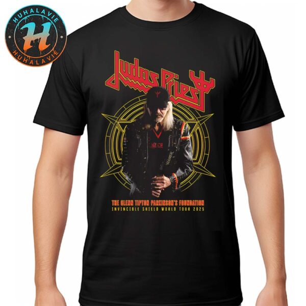 Judas Priest The Glenn Tipton Parkinsons Foundation Invincible Shield Of Pain World Tour 2025 T-Shirt