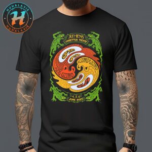 King Gizzard And the Lizard Wizard 3 Night Concert Orange Yellow Poster At Lycabettus Theatre In Athens Greece On June 4th 5th And 6th 2025 Unisex T-Shirt
