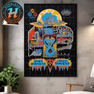 King Gizzard And the Lizard Wizard In Barcelona Spain Blue Snake Music Poster On May 23 24 25 At Plaza Mayor de El Poble Espanyol Home Decor Poster Canvas