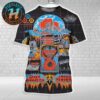 King Gizzard And the Lizard Wizard In Barcelona Spain Blue Snake Music Poster On May 23 24 25 At Plaza Mayor de El Poble Espanyol All Over Print Shirt