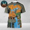 King Gizzard And the Lizard Wizard 3 Night Concert Orange Yellow Poster At Lycabettus Theatre In Athens Greece On June 4th 5th And 6th 2025 All Over Print Shirt