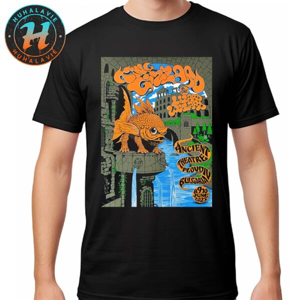 King Gizzard And the Lizard Wizard On June 8th 9th And 10th 2025 Orange Fish Music Poster At Ancient Theatre In Plovdiv Bulgaria Classic T-Shirt