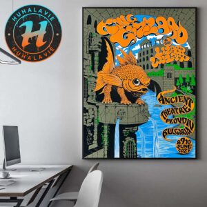 King Gizzard And the Lizard Wizard On June 8th 9th And 10th 2025 Orange Fish Music Poster At Ancient Theatre In Plovdiv Bulgaria Poster Canvas